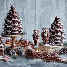 It S Beginning To Look A Lot Like Christmas In Our Kitchen Want To Bake This Snow Scene Shop Our Tree Train Christmas Tree Cake Nordic Ware Tree Cakes