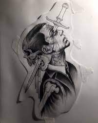 Neotraditional Tattoo By Traveling Tattoo Artist Neil Neil Dransfield Tattoo Dark Art Tattoo Creepy Tattoos Tattoo Art Drawings