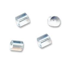 Stoppeur silicone 3 mm pour crochets d'oreille x50 - Perles & Co