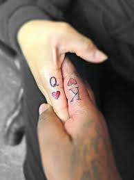 King And Queen Card Finger Tattoo King And Queen Of Hearts King Of Hearts Tattoo Heart Tattoos Meaning Queen Tattoo