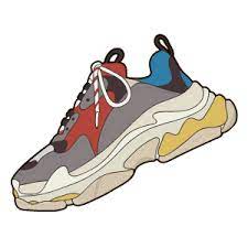 Balenciaga Triple S Sneaker Sneakers Illustration Sneakers Drawing Fashion Illustration Shoes