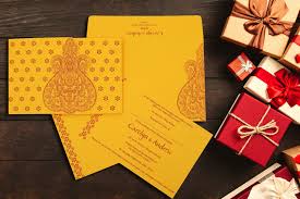 Indian wedding card, customizable indian greeting card, pyar marriage card, shaadi card, south asian wedding card, desi wedding thank you. Hindu Wedding Invitations Marriage Cards A2zweddingcards