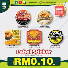 Harga kertas yupo, kertas sticker gold foil, kertas stiker bontax, stiker tahan panas, kertas stiker vinyl, impression stickers rond personnalis au. Popia Cheese Label Sticker Product Free Design Template Label 3cm 4cm 5cm 6cm 7cm äº®é¢è´´çº¸ é£Ÿç‰©è´´çº¸ Shopee Malaysia