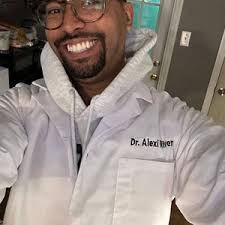 Men's Embroidered White Lab Coat