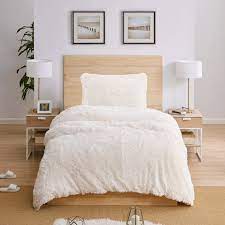 Twin loft bed frame, crafted of high quality pine wood, solid construction, comes with guard rails on the top bunk for protection and 4 shelves for storage, the removable ladder can be put in both left and right sides of the bed , adding more flexibility and convenience Sweet Jojo Designs White Boho Faux Fur 2pc Twin Size Duvet Comforter Cover Bedding Set Fuzzy Plush Shaggy Fluffy Luxury Teen Overstock 30687130