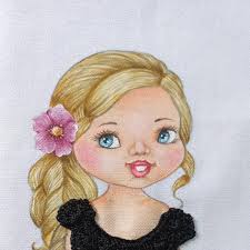 Risco tirado da net... Depois de muitos anos sem pintar essas bonequinhas,  hoje resolvi relembra-las. Hoje elas estão mais realistas, confesso que deu  bem mais trabalho Mais pintura é isso " evolução "