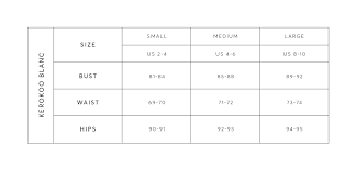 Product Size Chart Size Chart Sierra