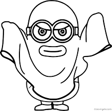 In the christian community, halloween remembers the dead, including the martyrs, saints, and all the departed souls. Minion Ghost Coloring Page Coloringall