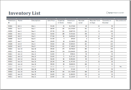 Excel Inventory Sheet Templates Xls Xlsx Formats