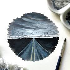 Stormy Gouache Painting Diy Art Painting Gouache Painting Oil Pastel Art