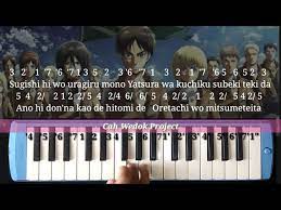 Attack on Titan - Shinzou wo sasageyo Not melodica / not angka pianika Linked horizon AOT - YouTube