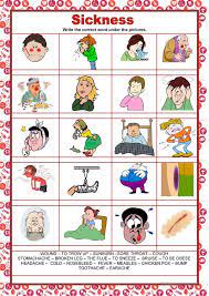 Students write as many words this worksheet is about illnesses. Health Sickness English Esl Worksheets For Distance Learning And Physical Classrooms