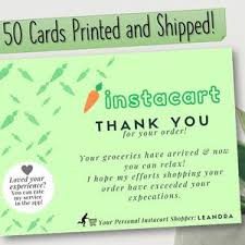 Send an instacart gift card. Instacart Thank You Card For Customer Orders Printable Shipt Etsy
