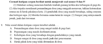 Pembahasan Soal Un Bahasa Indonesia Sma Ma Tahun Pelajaran 2017 2018 Nomor 9 Menentukan Nilai Dalam Cerpen Zuhri Indonesia