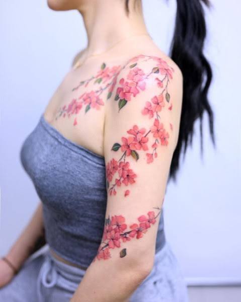 20+ Amazing Cherry Blossom Tattoo Designs for Men & Women - tattoogenda.com