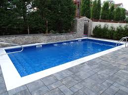 Inground Pool With 3 Sheer Descent Waterfalls Pool Installation Pool Houses Swimming Pools Backyard