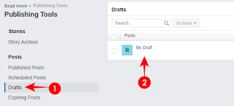 If you're creating a post and you close the post window, the post will hang around on your. How To Find Drafts On Facebook App