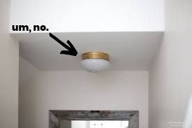Chances are high that the lighting fixtures in your home are the same meh ones the original builder installed. Diy Flush Mount Lighting 2 Ways To Modernize Boob Lights