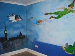 Peter Pan Night Wall Kids Room Murals Peter Pan Nursery Disney Mural