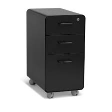 Rolling file cabinet with physical support drawers also provide handles at the last part of the carriage. Black Slim Stow 3 Drawer File Cabinet Rolling Rolling File Cabinets Poppin