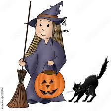 sorcière halloween dessin Illustration Stock | Adobe Stock