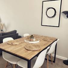 Home » table de cuisson » la redoute table de cuisine. Table De Cuisine 4 6 Couverts Chene Et Acier Hiba En 2020 Table De Cuisine Deco Couvert