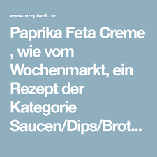 Paprika Feta Creme Rezept Feta Brotaufstrich Thermomixrezepte
