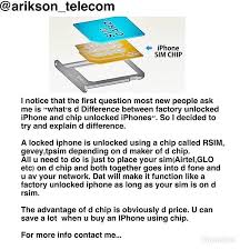 Locked phones look cheaper to purchase upfront. Arikson Telecom Difference Between Factory Unlock And Worldwide Unlock And Chip Unlock I Notice That The First Question Most People Ask Me Is What S The Difference Between Factory Unlock Iphone Worldwide