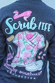 retired living the scrub life long sleeve tee by simply