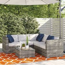 Oryana 4 Seater Rattan Corner Sofa Set Rattan Corner Sofa Corner Sofa Set Sofa Set