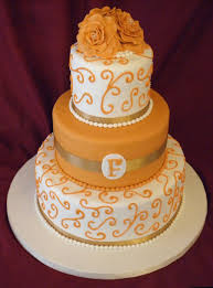 Finish with creamy burnt sugar icing. Burnt Orange And White 40th Birthday Cakecentral Com