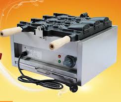 Fy 1103b 220v Japanses Open Mouth Taiyaki Machine Electric Fish Shaped Cake Machine Ice Cream Taiyaki Maker Cake Machine Fish Shapes Home Appliances