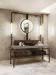 Industrial steel wall mirror, framed vanity mirror, large mirror, bathroom mirror thelayoffshop 5 out of 5 stars (2) $ 349.99. Industrial Look Bathroom Vanity Awesome Decors