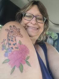 Giraffe piece💥 done by me #animalsleeve #tattoo #giraffe