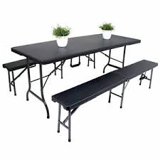 Picknick bank gruppe westerwald 2 m recycling kunststoff braun. Garten Tische Banke Set Aus Kunststoff Mit Bis Zu Bis 8 Gunstig Kaufen Ebay