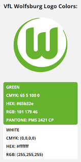 In 1939, the logo was modified prior to world war ii. Vfl Wolfsburg Team Colors Hex Rgb Cmyk Pantone Color Codes Of Sports Teams