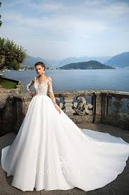And i'm 5'1/2, but the dress is a little bit too long even i wear my 2.5 inch wedding heels, maybe good for people are 5'6 with heels. Illusion Lace Long Sleeve Satin Ball Gown Wedding Dress Ball Gowns Wedding Ball Gown Wedding Dress Wedding Dresses 2017