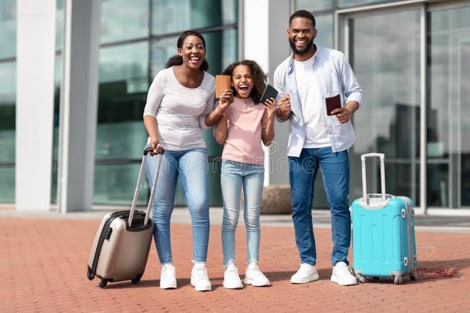 Family about to travel