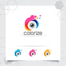 Photography And Photo Logo Design With Concept Of Colorful Camera Lens Icon Vector F Photo Logo Design Wedding Photography Logo Design Wedding Photography Logo