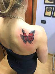 Mta Mtatattoo Butterfly3d Ink Tattoo Red Butterfly Girls Hot Girlstattoo Model Sketch Idea Mtajo Butterfly Tattoo Neck Tattoo 3d Butterfly Tattoo