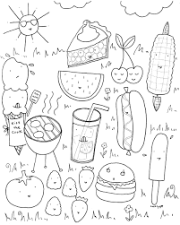 Food coloring pages are an easy way to introduce your child to foods from across the globe. Craftsy Com Express Your Creativity Cool Coloring Pages Summer Coloring Sheets Spring Coloring Pages