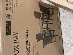 Check spelling or type a new query. Hampton Bay Harper Creek 5 Piece Brown Steel Outdoor Patio Dining Set Decohub Home Outlet Store
