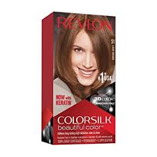 Amazon Com Revlon Colorsilk Beautiful Color Permanent Hair Dye With Keratin 100 Gray Coverage Ammonia Free 51 Light Brown Pack Of 3 Chemical Hair Dyes Beauty