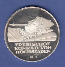 Maria ad gradus and of the old cologne. Silbermedaille Kolner Dom Erzbischof Konrad Von Hochstaden 15g Ag999 Marktplatz Philatelie