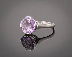 Purple Amethyst Ring Light Color One By Adinantiquejewellery 2530 00 Purple Amethyst Ring Colored Engagement Rings Purple Rings