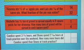 Mar 02, 2020 · most gravel and crushed stone products have similar weights per ton. Solved 14 Yesenia Ate 13 Of An Apple Pie And Luis Ate 3 Chegg Com