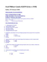 Soal ulangan semester 1 kelas 6 tema 3 tokoh dan penemuan. Soal Pilihan Uraian Narative Kelas X Smk Masnurul