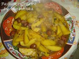 Tajine De Poulet Aux Pomme De Terre Citron Confit Et Olives Violettes Passion Culinaire By Minouchka
