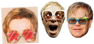 Elton John Free Printable Masks.