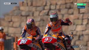 Aragon Gp Fp4 Dani Pedrosa And Marc Marquez Motogp Valentino Rossi Motogp Valentino Rossi 46